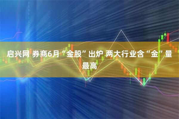 启兴网 券商6月“金股”出炉 两大行业含“金”量最高