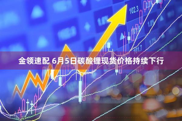 金领速配 6月5日碳酸锂现货价格持续下行