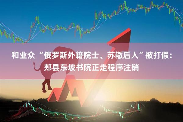 和业众 “俄罗斯外籍院士、苏辙后人”被打假：郏县东坡书院正走程序注销